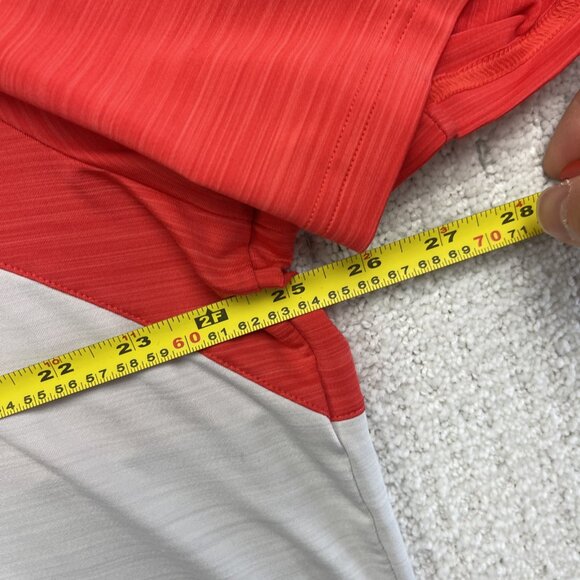 Adidas Golf Polo Shirt Color Blok Mens XXL Orange / White Performance Read* - Picture 10 of 16